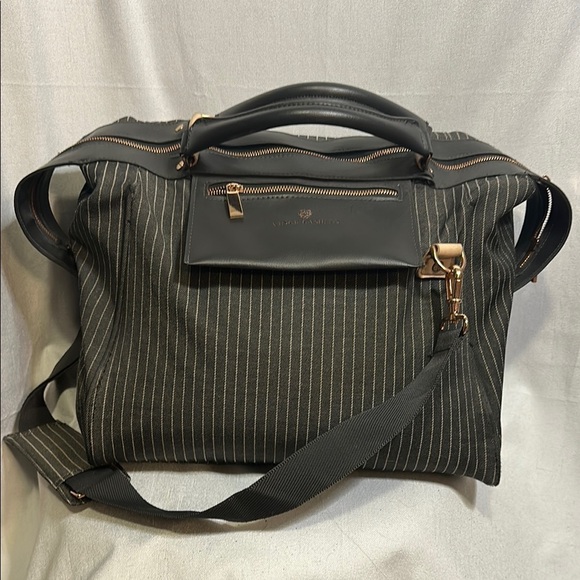 Vince Camuto Gray and Rose Gold Weekender Bag - Picture 1 of 14